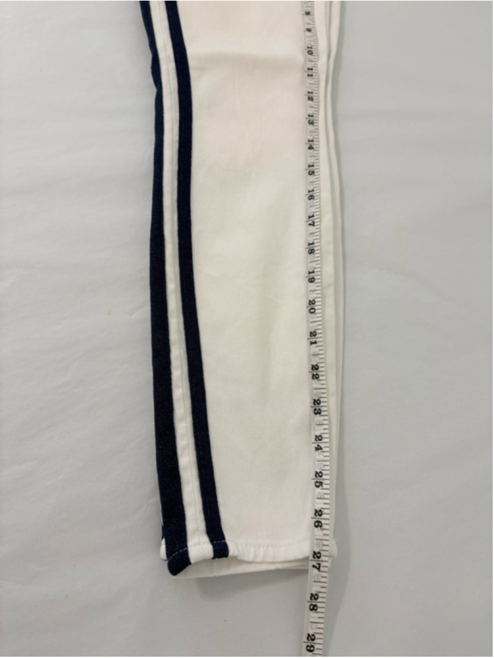 MOTHER The Looker Ankle Sz 25 (13.25”W) Glass Slipper Racer Navy Stripes EUC - Picture 15 of 15